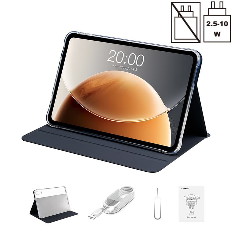 Teclast T65 tablet: 13,4" 120 Hz scherm, Android 16, 2,2 GHz octa-core, 20 GB RAM (6+14GB virtueel) + 128 GB, Dual SIM 4G + Wi-Fi 5G, Widevine L1, 13 MP, BT5.0, GPS, Inclusief Folio Case