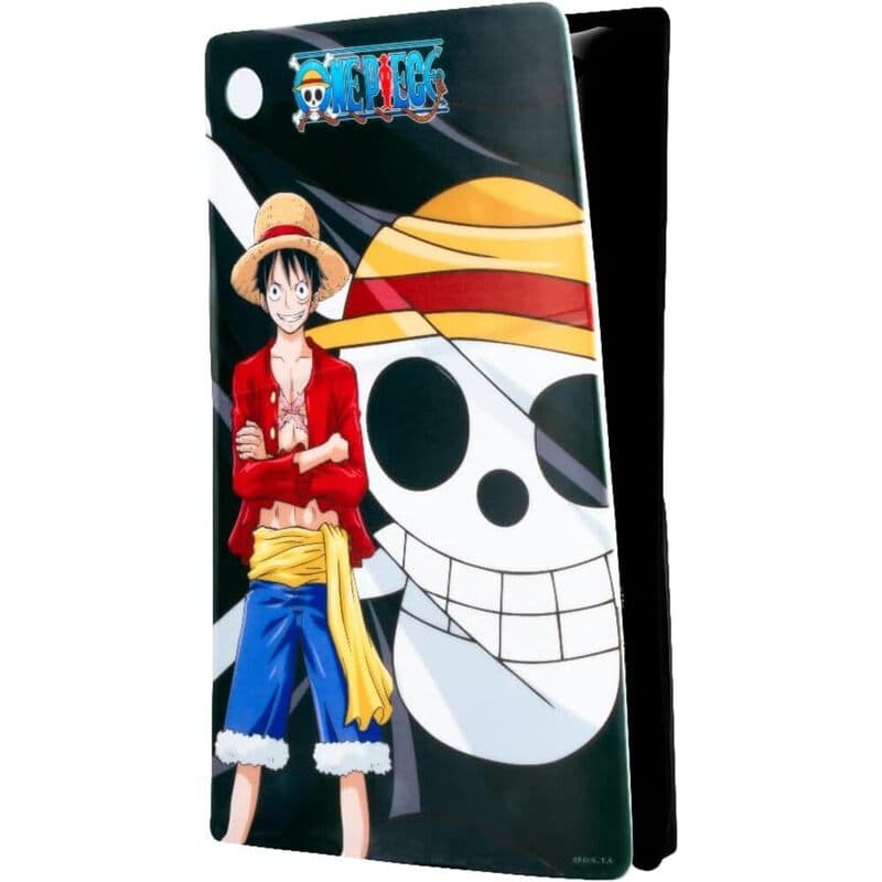 KONIX One Piece PS5 Slim Console Beschermhoes - Siliconen - Schokbestendig - Krasbestendig - Luffy Design - Zwart