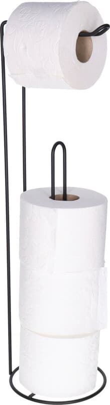 Toiletrolhouder van metaal - Zwart, 54 cm
