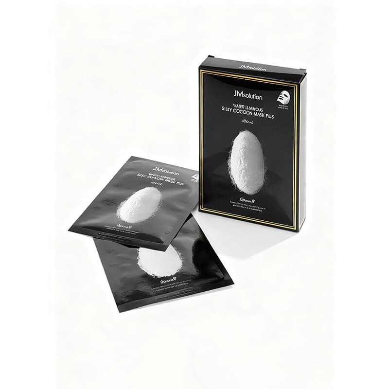 JMsolution zijdezachte sheetmaskers van witte mottenzijde met hyaluronzuur, 10 stuks