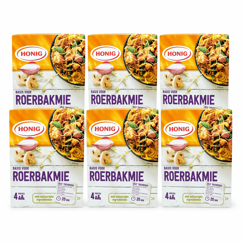 Honig Stir - 6 x -Fry Noedelbasis 41 g