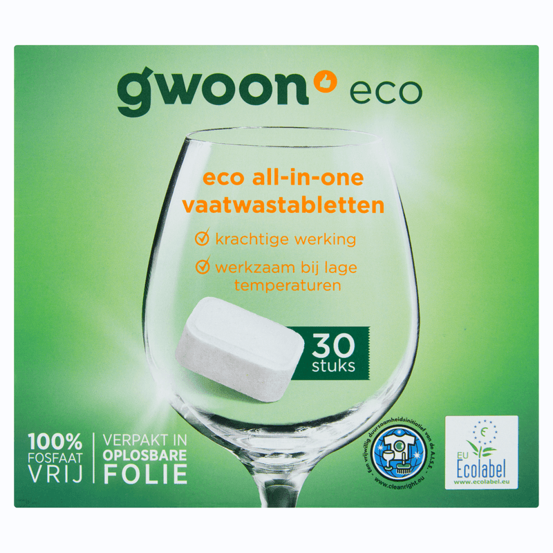 G'woon Eco alles-in-één vaatwasmiddeltjes 30 stuks