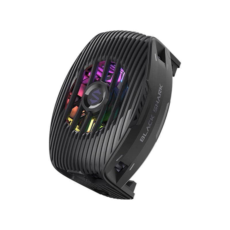 Black Shark FunCooler 5 NEO magnetische telefoonkoeler voor gaming, draagbare mobiele koelventilator met RGB-verlichting, telefoon radiator voor iPhone (magnetische serie) en Android/tablet/iPad (zwart)