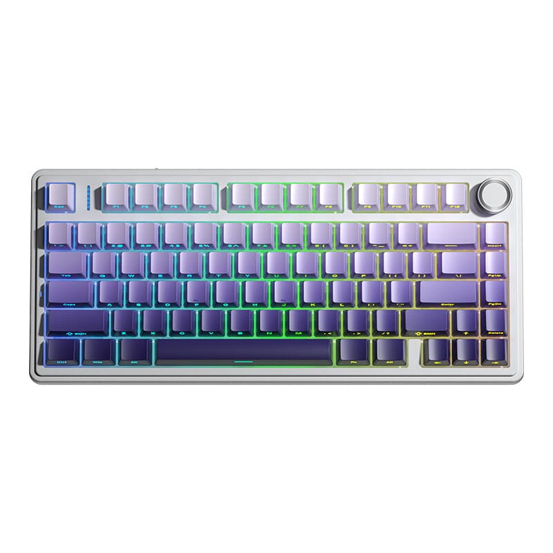 AULA F75 PRO 75% mechanisch draadloos toetsenbord, QWERTY US-indeling, Tri-Mode (bedraad/Bluetooth/2,4G) - Gradient Purple/Star Vector Switch
