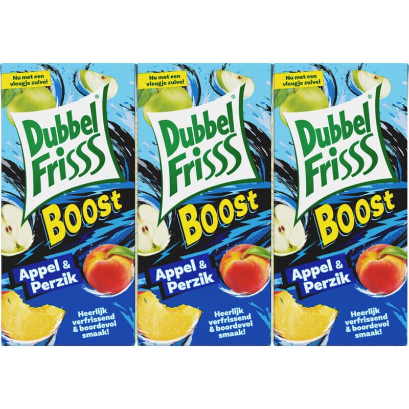 DubbelFrisss Boost Appel Perzik Sap - 1.2 L