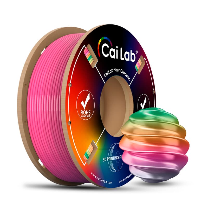 CAILAB 3D-printer Filament PLA Regenboog Kleurverloop - Zijde Candy