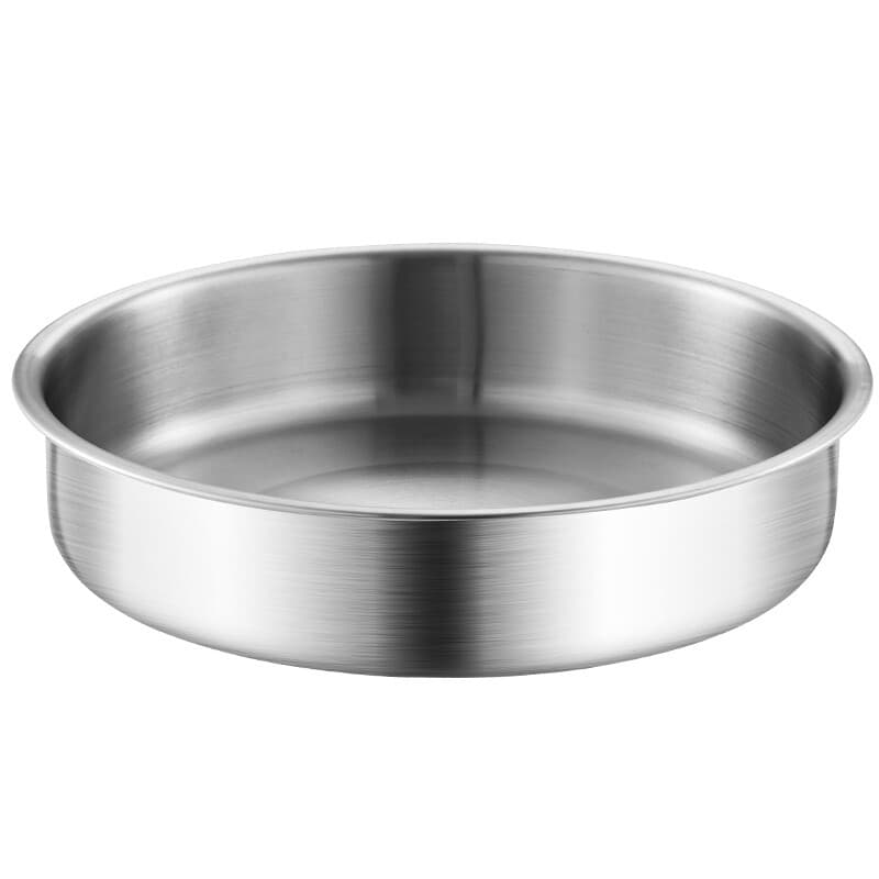 Maxcook 24cm/9.45inch 304 RVS diep bord Giftvrij Onbreekbaar Metalen borden schalen