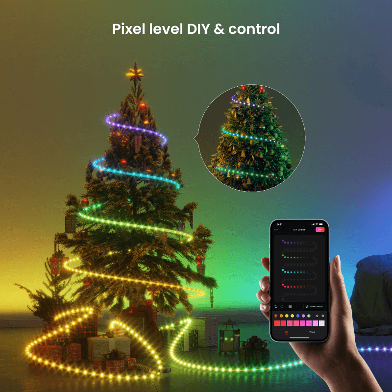 Yeelight Obsid RGBIC LED-lichtstrip – Slimme kleurveranderende LED-strip voor kamer, tv, bureau en gaming-sfeer, 1 stuk, 2 m