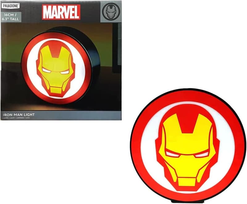 Paladone Marvel Iron Man Bureau Lamp - Geel, Rood, Zwart, 29,5 cm