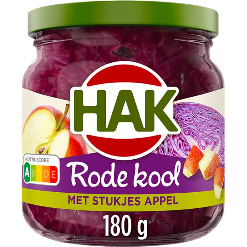 Hak Rode Kool Met Stukken Appel - 180 g