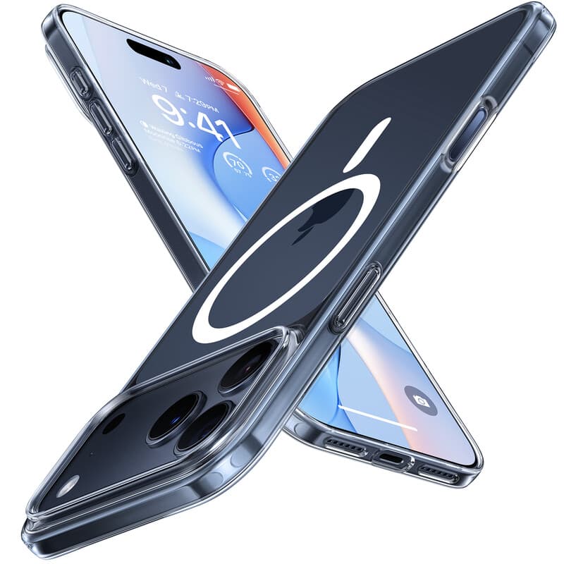TORRAS Slim Fit Mag - Hoesje Geschikt voor Apple iPhone 17 Pro - Back Cover Compatibel met MagSafe - Transparant