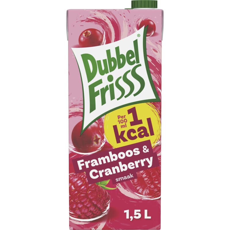 DubbelFrisss Framboos Cranberry Sap - 1.5 L