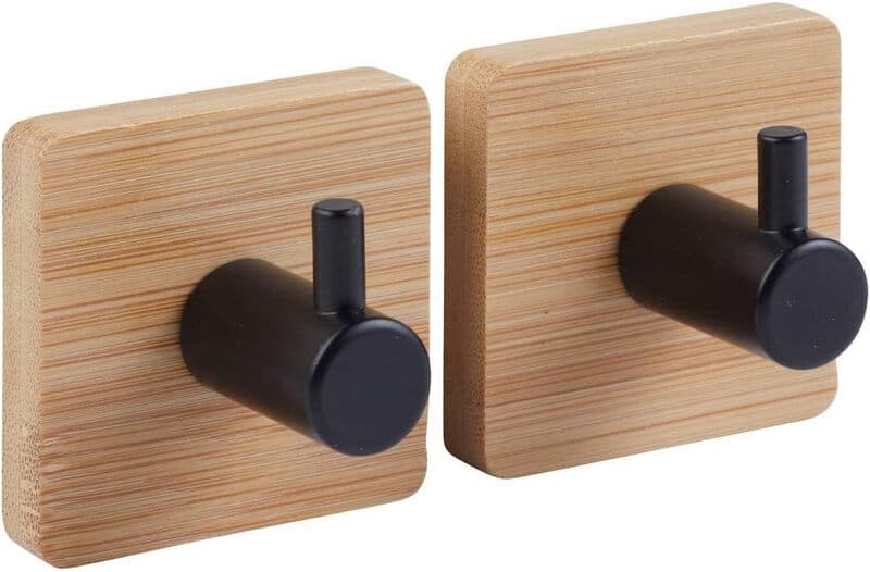 5five Bamboe Plakhaken Set - Assortiment, 4,5 x 4,5 x 3,6 cm, 2 stuks