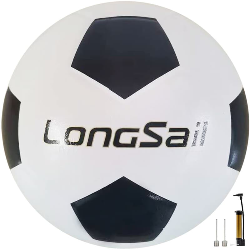 LONGSAIL Hoogwaardige rubber voetbal Maat 3 Effen Wit