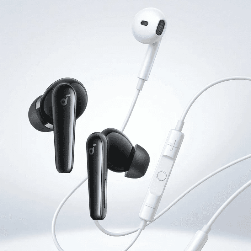 Koop soundcore Liberty 5 draadloze in-ear headset en ontvang gratis een Baseus Encok HZ19 bedrade oordopjes