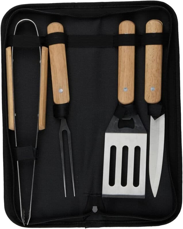 Alpina Barbecue gereedschapsset - 4 stuks, RVS