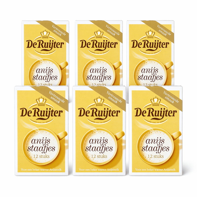 De Ruijter Anijsstokjes - 6 x 12 x 6,3 g