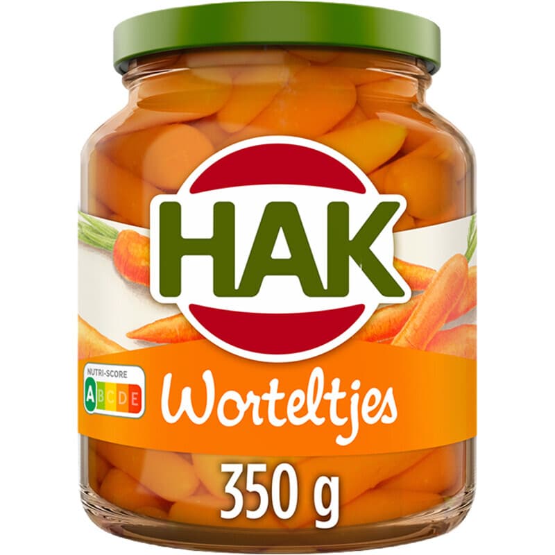 Hak 1/2 Wortelen E.Fijn - 350 g, Nutri-Score A