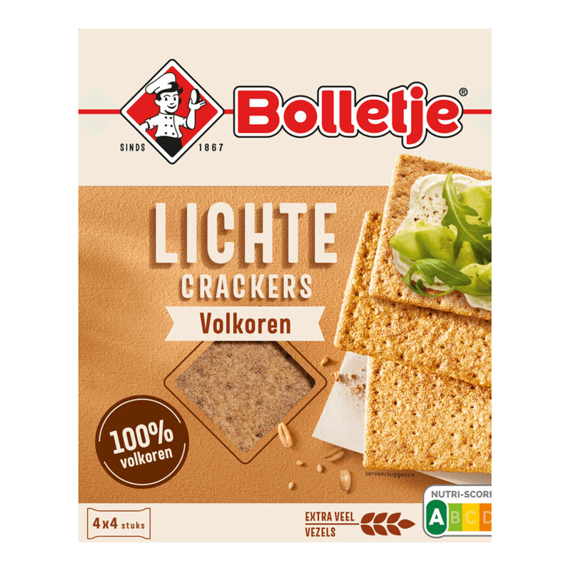 Bolletje Light Volkoren Crackers - 190 g