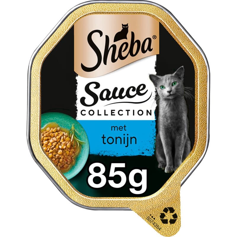 Sheba Sauce lovers kattenvoer blik met eiwitrijke tonijn 85 g