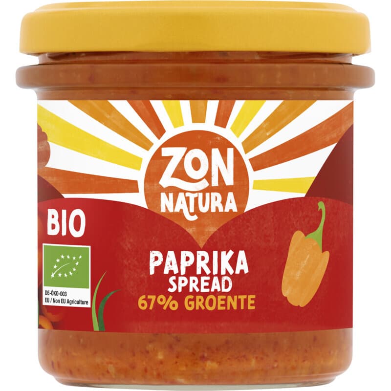Zonnatura Biologische Groenteboter Paprika - 135 g