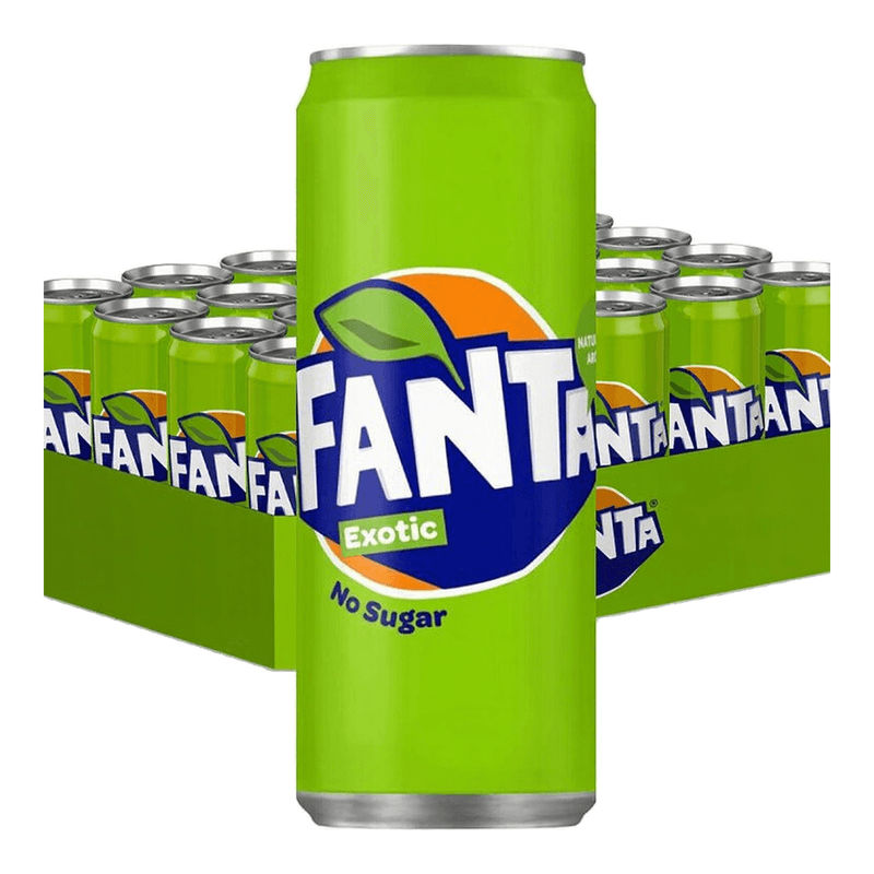FANTA EXotic Suikervrij 24 x 330 ml, slanke blikjes
