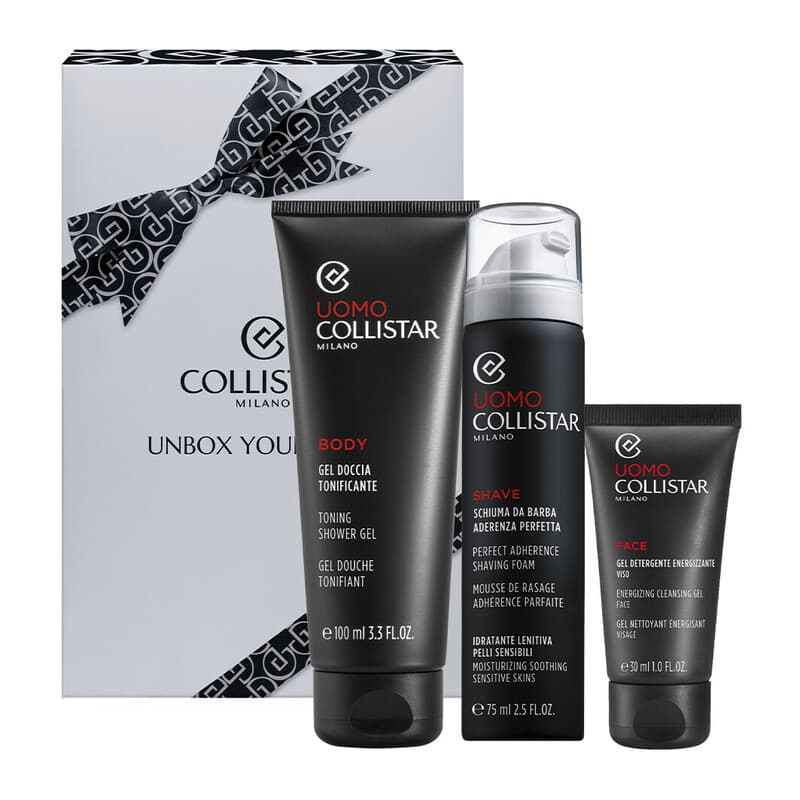 Nan XMAS25 Scheerschuim voor heren 75 ml + Energiegevende Reinigingsgel 30 ml + Mini toner-douchegel 100 ml