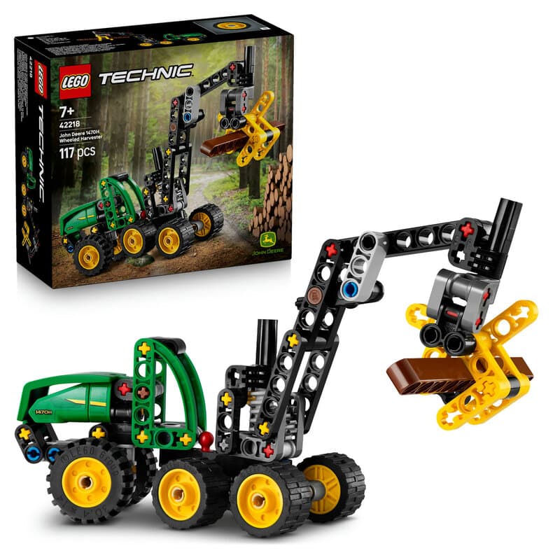 LEGO® Technic John Deere 1470H Houtoogstmachine - Werkende Klauw en Boomstam - Modelbouwspeelgoed - 42218