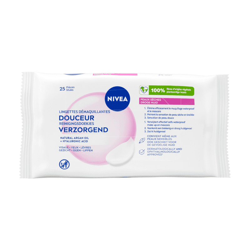NIVEA Reinigingsdoekjes Verzachtend - 25 stuks