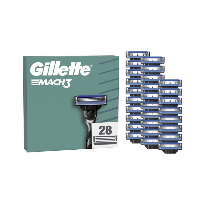 Gillette Mach3 Base Scheermesjes Voor Mannen - 28 stuks