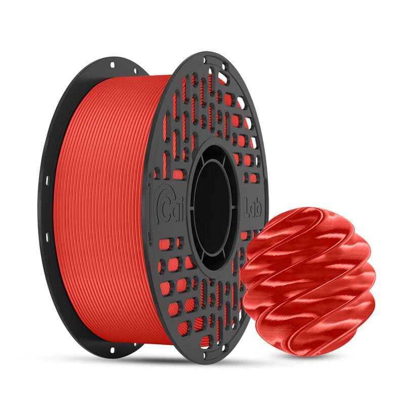 CAILAB PLA Silk 3D-printerfilament, één kleur - rood