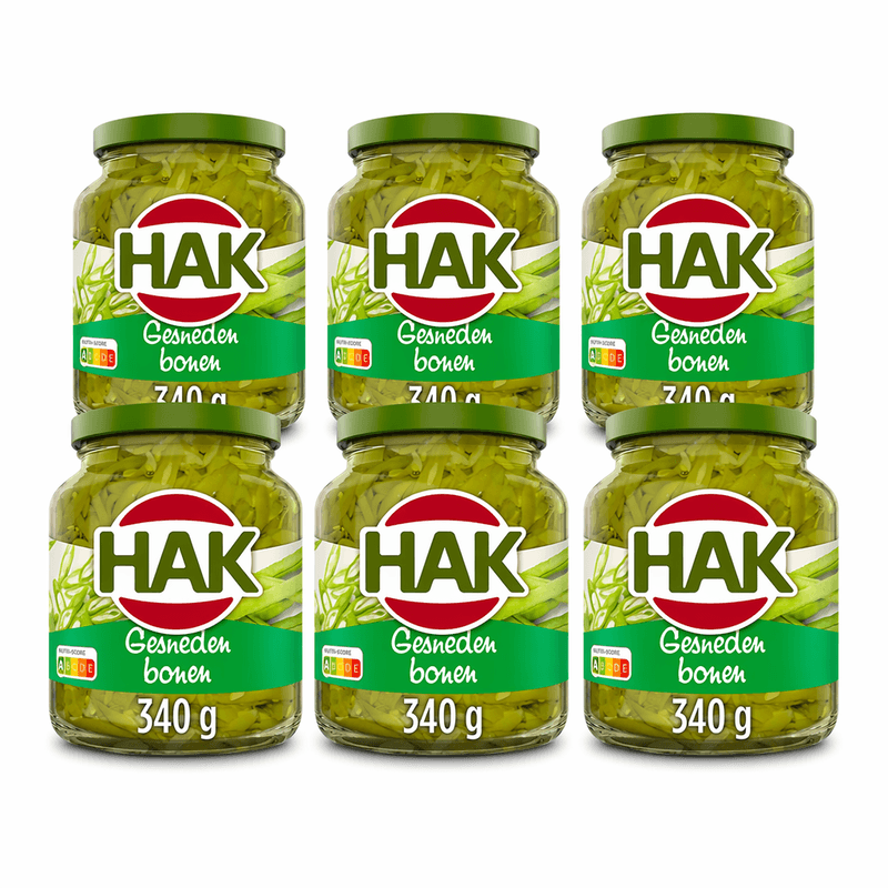 HAK Gesneden groene bonen - 6 x 340 g