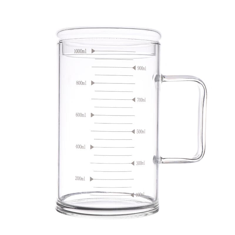 BJ Glazen Theekop met Maataanduiding 1000ml