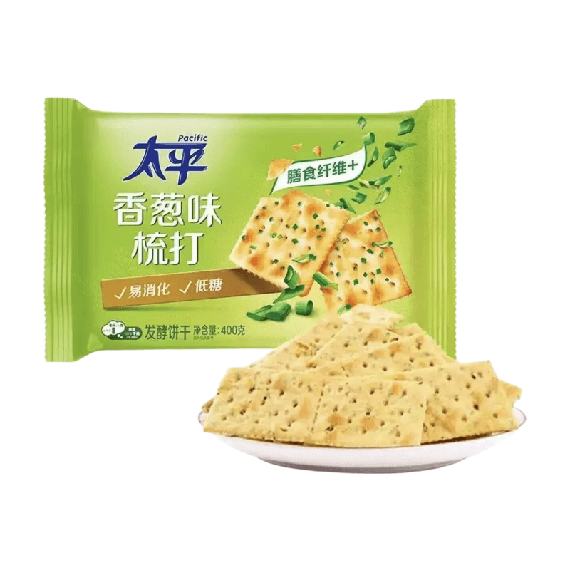 Pacific Soda Cracker met zilveruitensmaak, gezinsverpakking 400 g