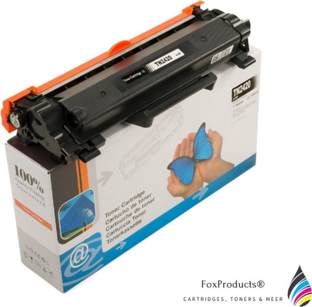 FoxProducts® TN-2410 TN-2420 2410 2420, 6000pagina, XL XXL XXXL Toner geschikt voor Brother DCP-L2110 DCP-L2110D DCP-L2510 DCP-L2510D DCP-L2530DW DCP-L2537DW DCP-L2550 DCP-L2550DN HL-L2310 HL-L2310D HL-L2350 HL-L2350DW