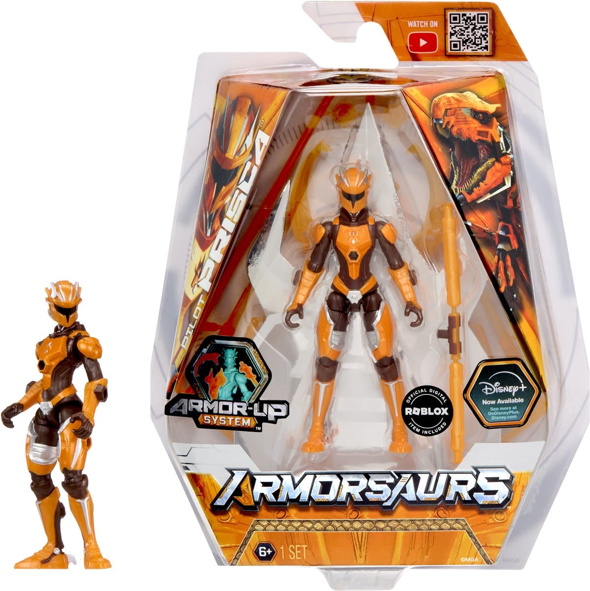 Armorsaurs-actiefiguurtje Velociraptor-bestuurder (Prisca Silva)