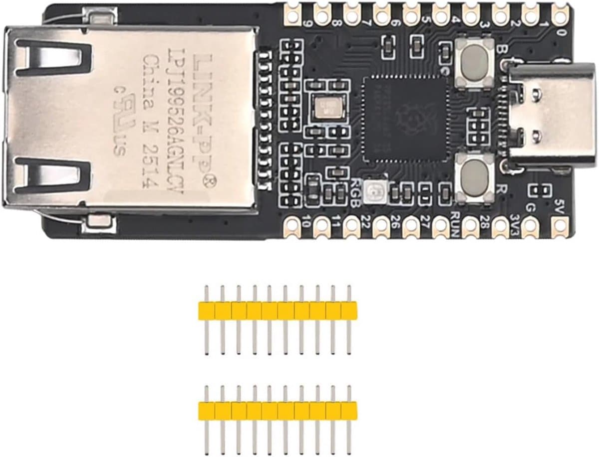 Ethernet Development Board Mini Dual-Core Microcontroller Module met RJ45-poort