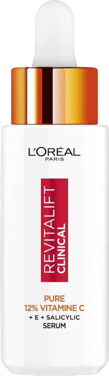 L'Oréal Paris Revitalift Clinical Pure Vitamine C 12% Serum - Serum Vitamine C - Helpt bij een doffe & oneffen teint - Met Vitamine C + E & Salicylzuur- 30ml