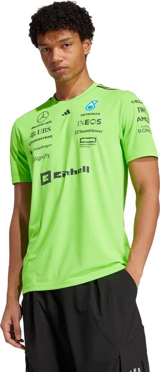 adidas Performance MERCEDES - AMG PETRONAS FORMULA ONE TEAM SET UP T-SHIRT - Heren - Groen