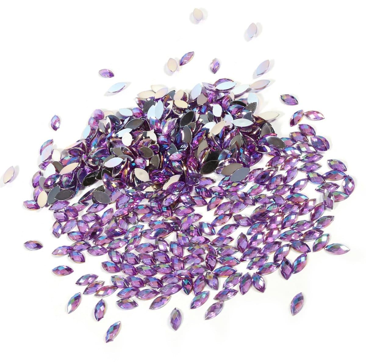 Dailygoods- Acrylsteentjes 500 stuks - Waterdruppelvorm - Lila/Kleurvarianten - Voor Doe-Het-Zelf Decoraties - Schitterende Accenten - Geschikt voor Professionele Ontwerpers - Strasssteentjes