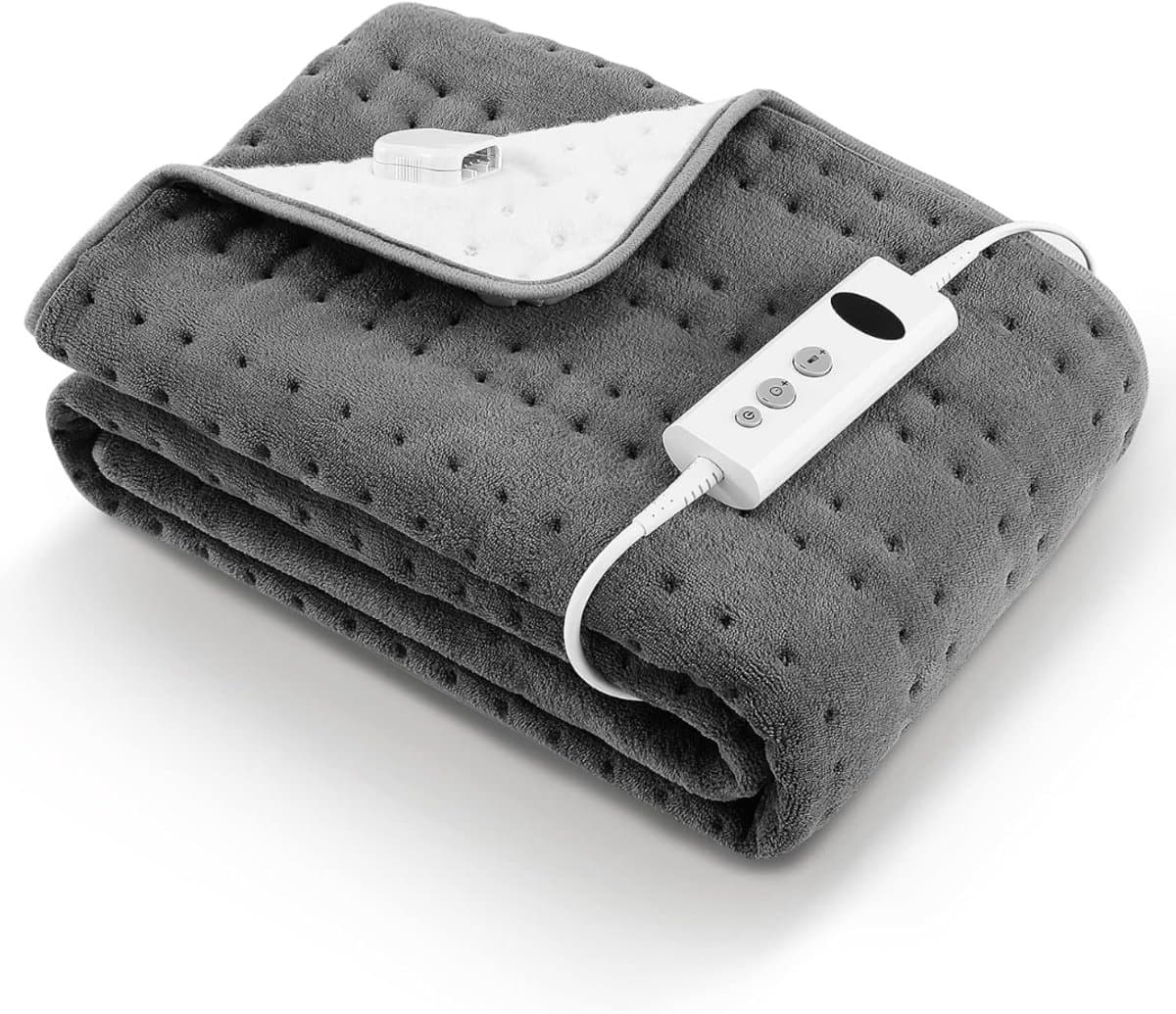 QORA® Elektrish onderdeken - Onderdeken - Elektrish onderdeken 1 persoons - Grijs - 150cm x 80cm x 1cm