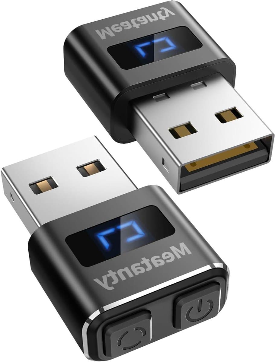 USB Muis Jiggler - Muis Bewegertje - Computer Wakker Houden - Onzichtbaar en Geluidloos - 2 Stuks - Zwart