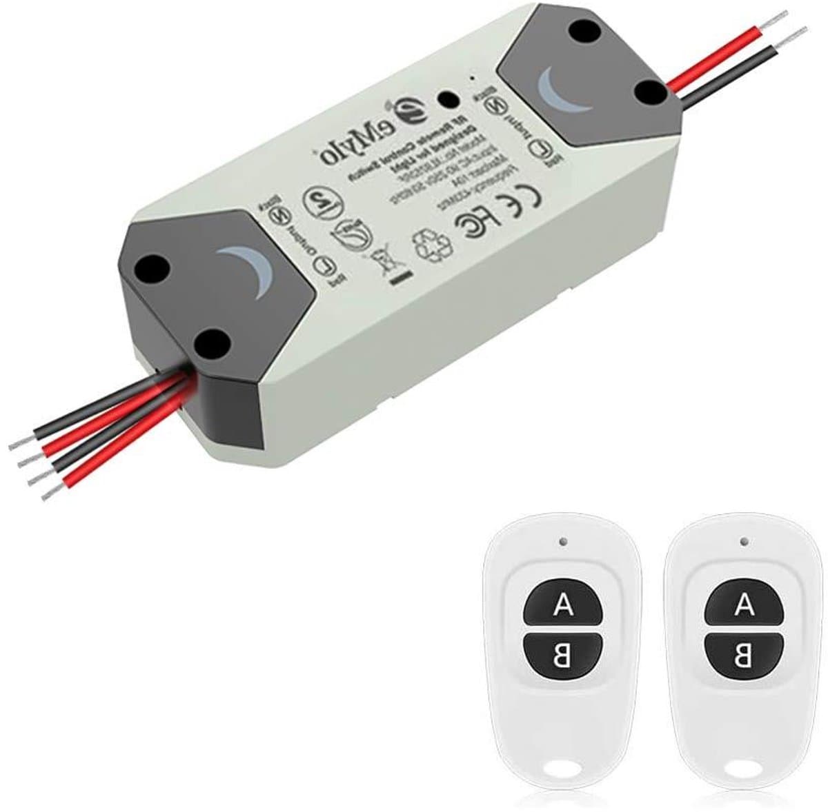 Draadloze Relaisschakelaar - Afstandsbediening Module - Thuisautomatisering Bediening - Grote Regelafstand - 2 Kanaals - Wit