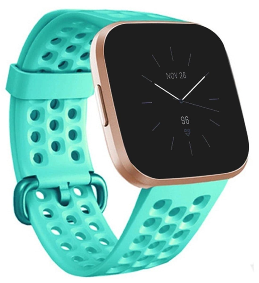 Voor FITBIT Versa 2 ademende siliconen horlogeband (eend)