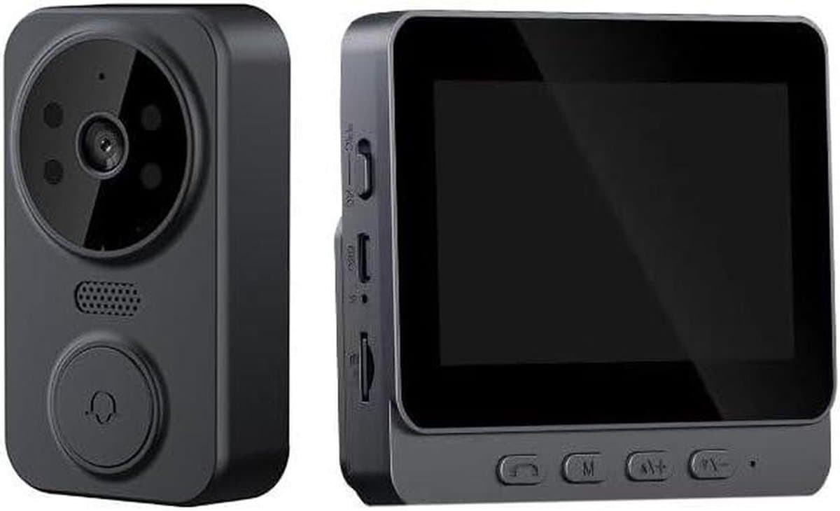 Video Deurbel - Beveiligingscamera Deur - Huis Beveiligen - 4.3 Inch Monitor - 130 Graden Kijkhoek - Zwart