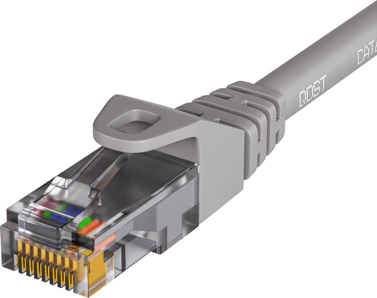 Qost - CAT6 internetkabel - CCA / UTP - 10 Gbps / 250 MHz - RJ45 Connectoren - Patchkabel / Netwerkkabel - 15 meter - Grijs