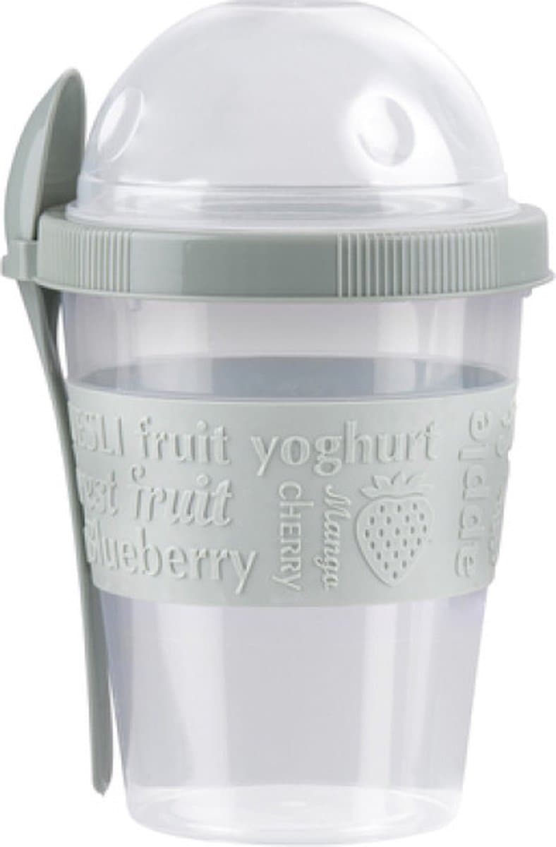 STEGGER - Yoghurtbeker - Yoghurtbeker To Go - Ontbijtbeker - Fruitbeker - Inclusief eetlepel - 500ml
