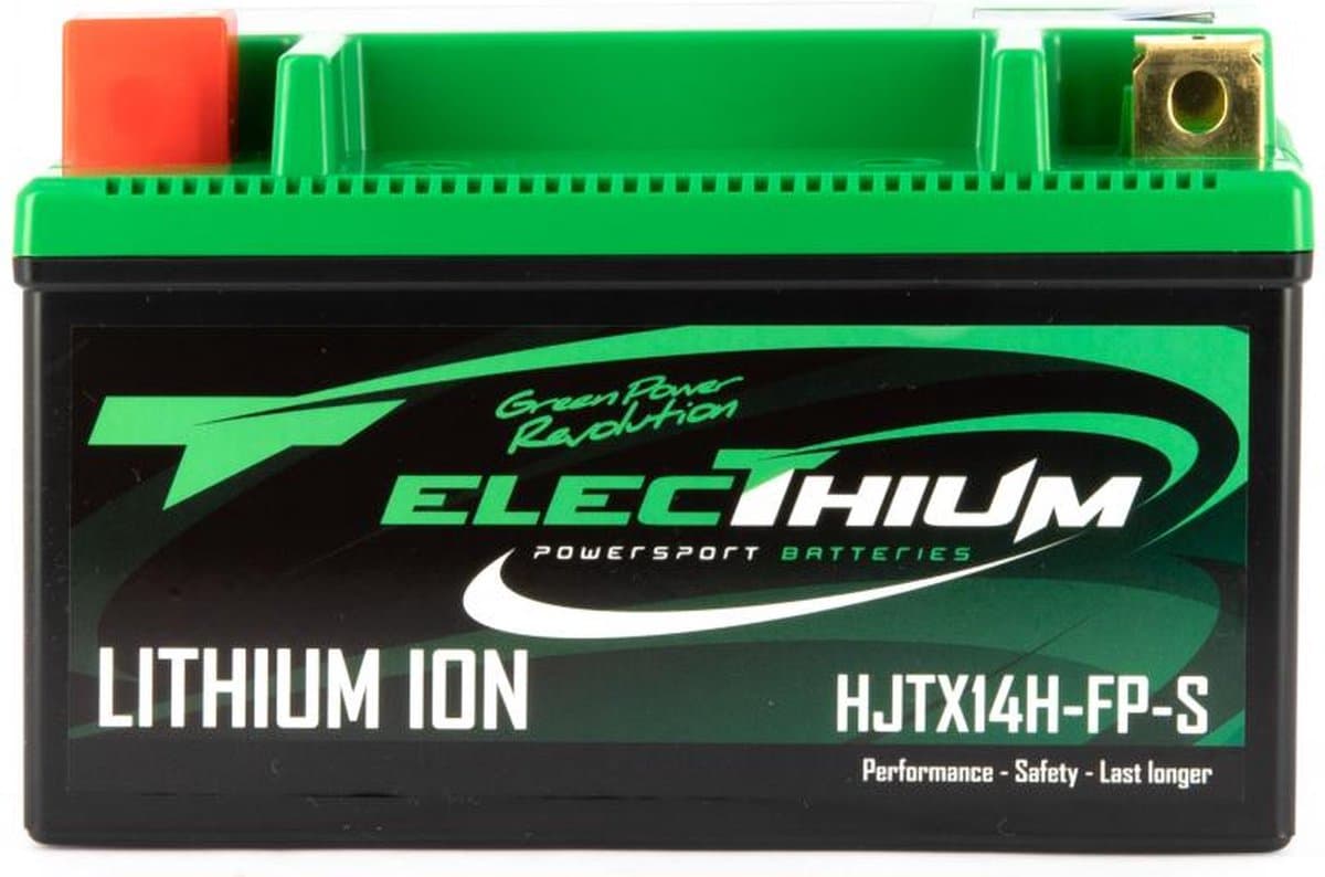 accu lithium electhium voor motor kawasaki 1400 zzr zx / abs 2006 tot 2014 hjtx14h-fp-s / ytx14-bs / ytx14h-bs / 12v 4ah nieuw