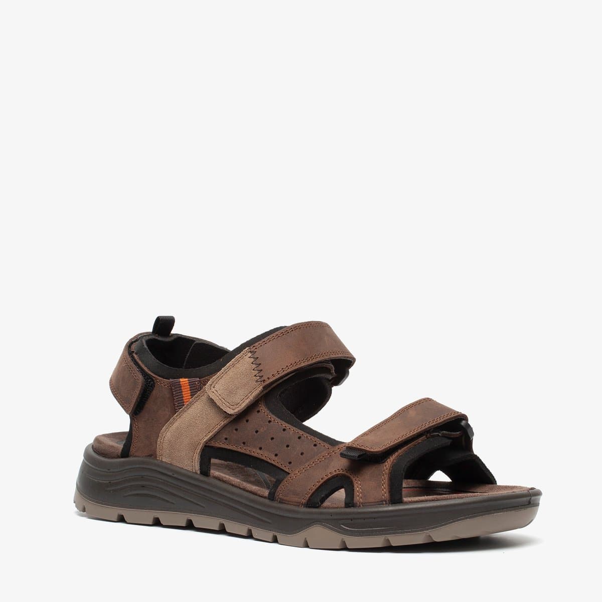 Hush Puppies leren heren sandalen bruin - Maat 45 - Uitneembare zool