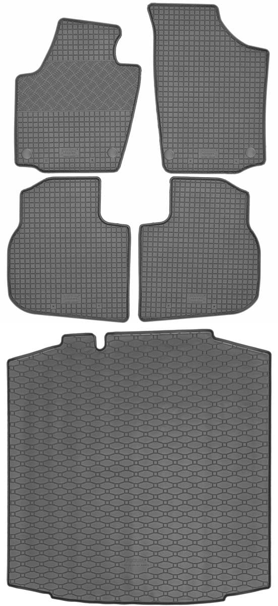 Max-Dywanik Rigum - Set van Kofferbakmat en Rubbermatten - Voor Seat Toledo IV - 2013-2019